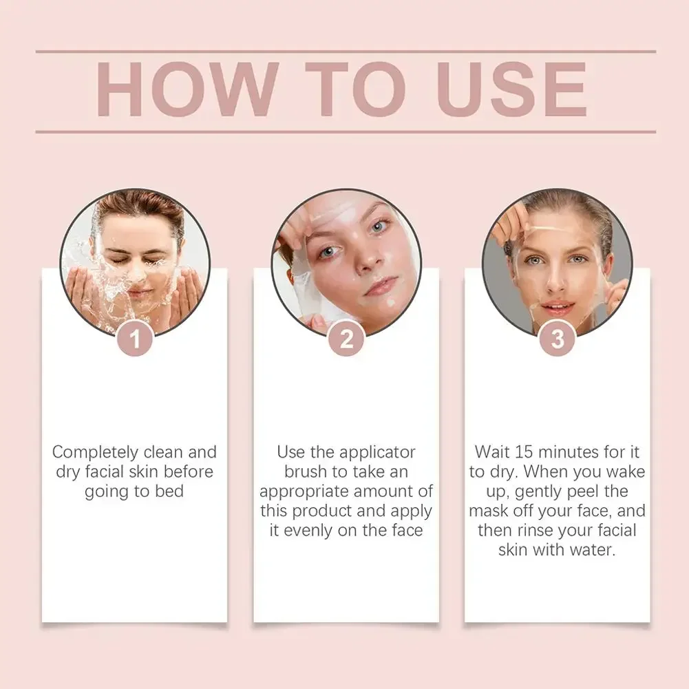 Collagen Peel-off Mask Night Wrapping Facial Mask Deeply Moisturizing Hydrating Firming Skin Facial Mask Daily Face Skin Care thumbnail 6