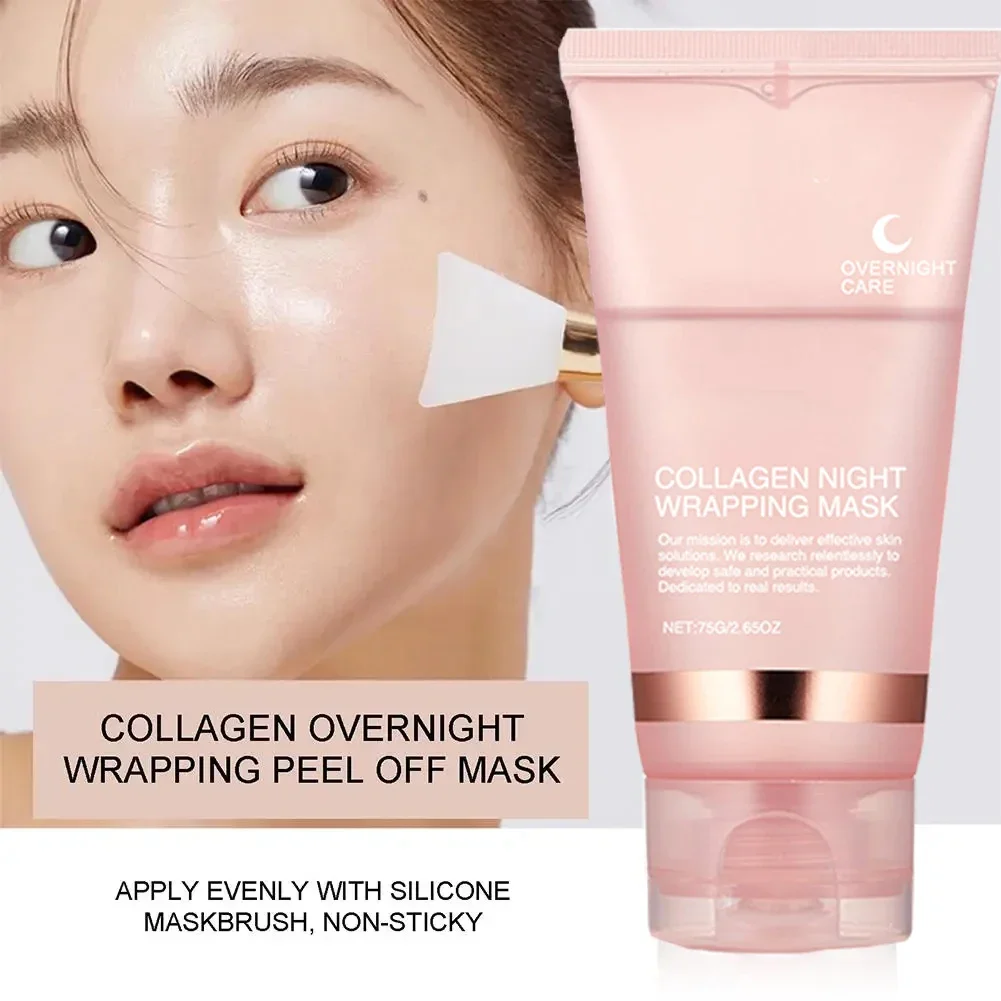 Collagen Peel-off Mask Night Wrapping Facial Mask Deeply Moisturizing Hydrating Firming Skin Facial Mask Daily Face Skin Care thumbnail 5