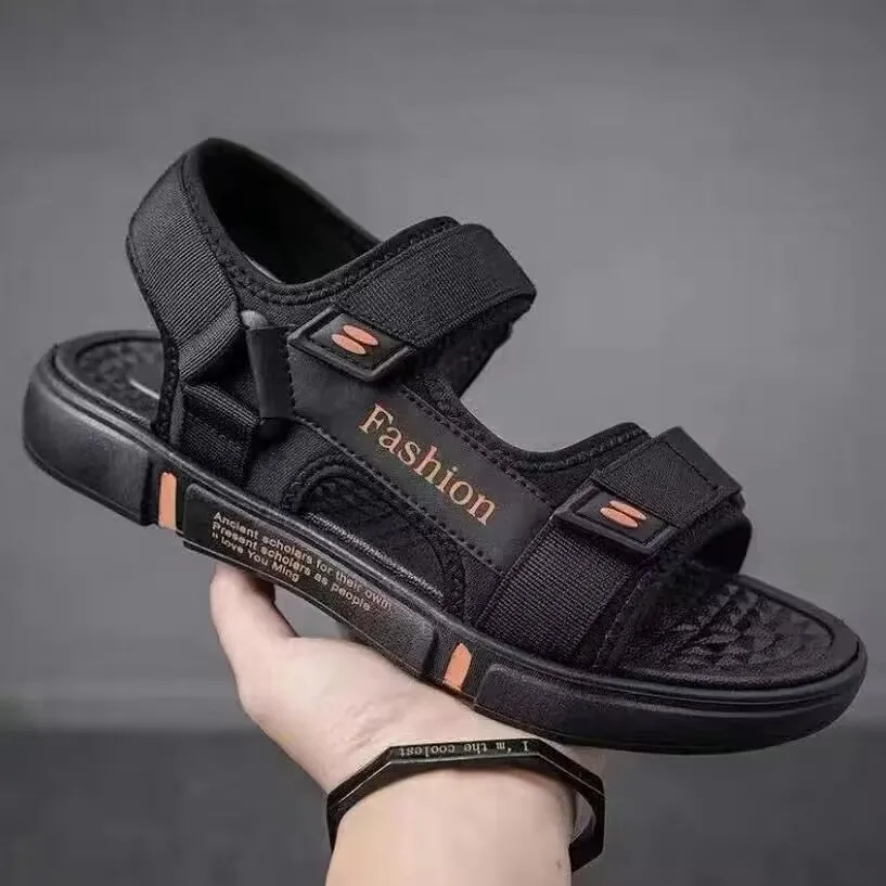 Men's Summer Lightweight Casual Sports Sandals Anti-slip Wear-resistant Driving Beach Shoes Comfortable Breathable PVC Upgraded