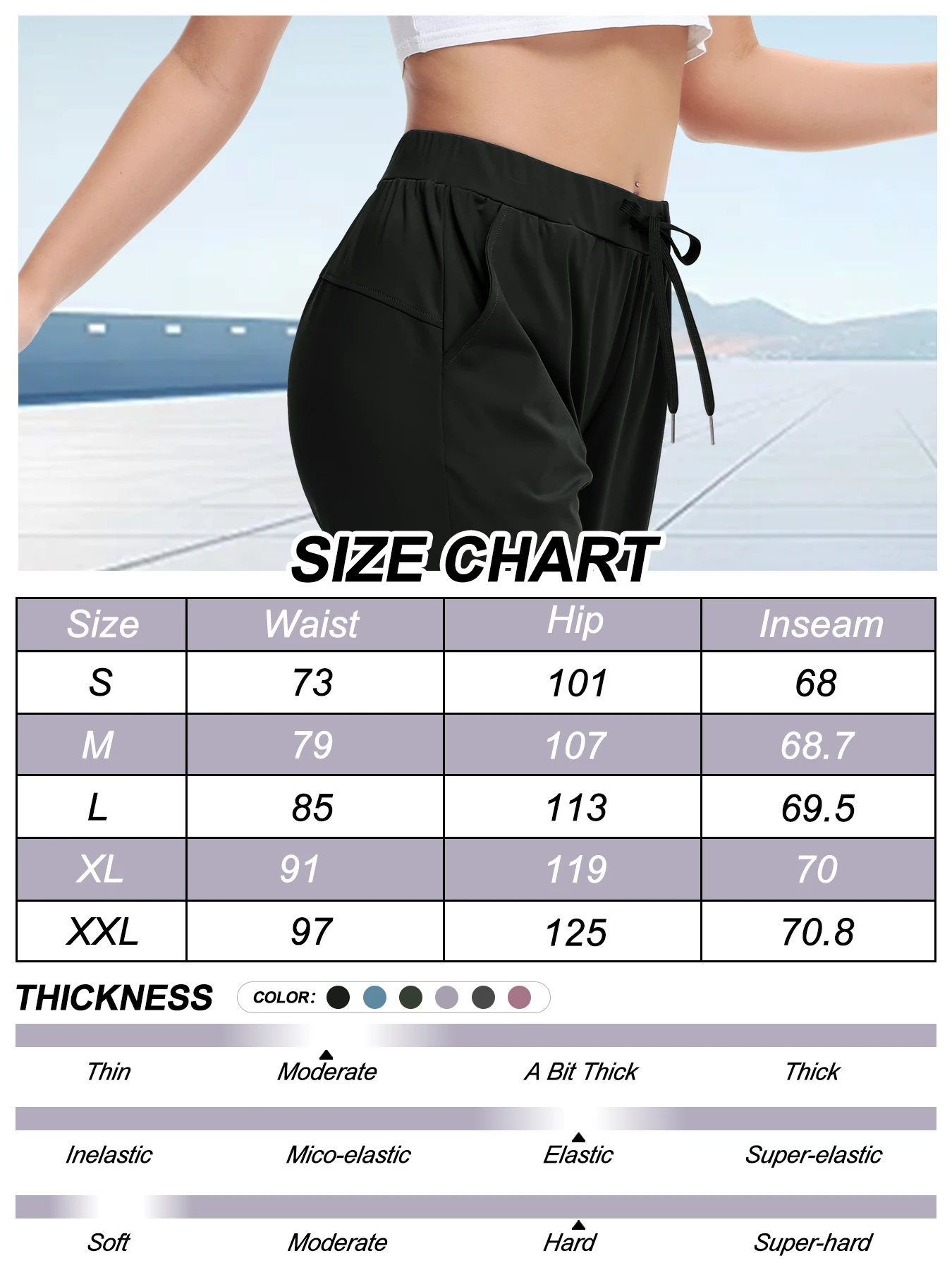 Women Quick-Dry Sports Pants Running Fitness Gym Sweatpants Outdoor Jogging Workout Trousers Cuffed Pants with Pockets thumbnail 6