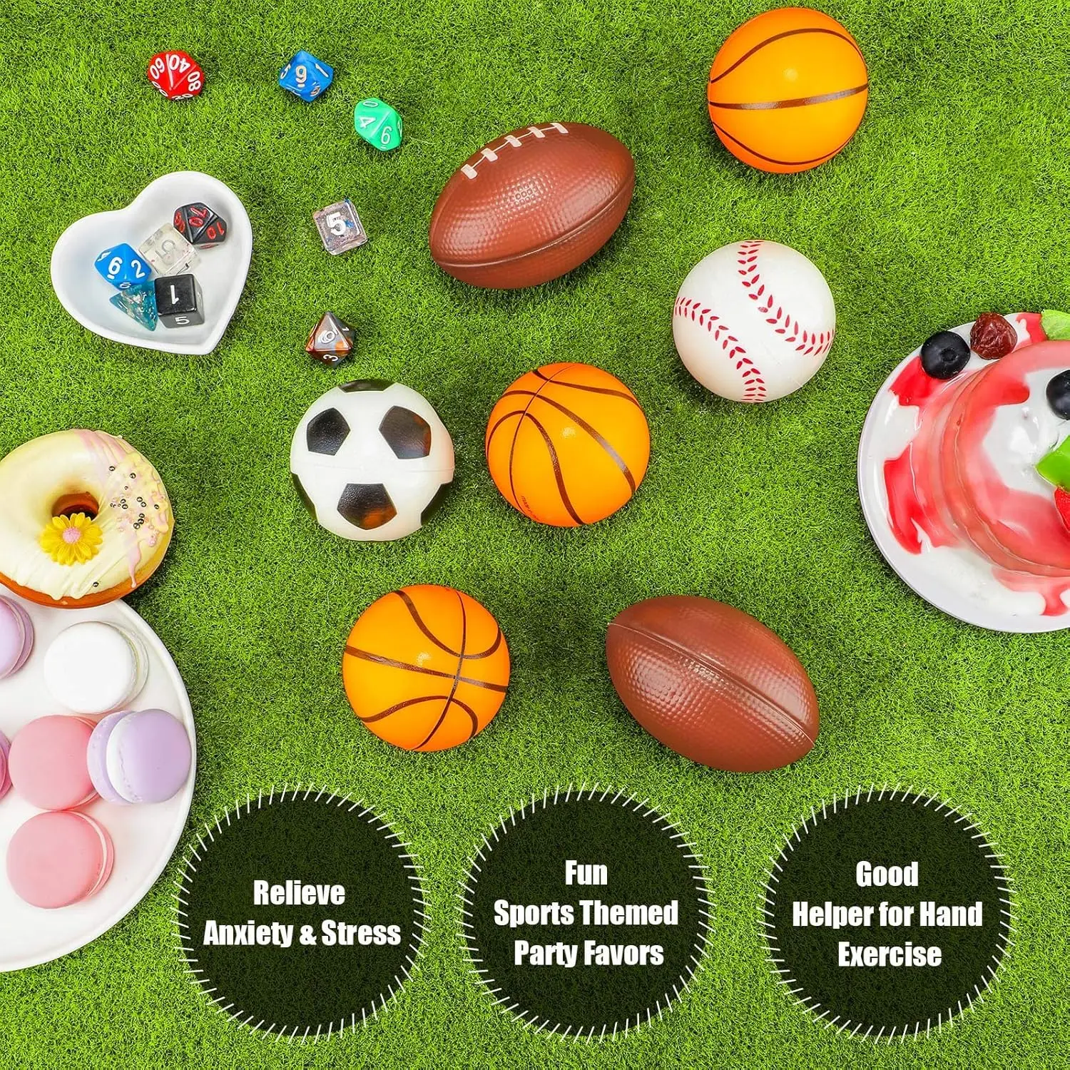 1-12PCS Stress Ball Fidget Toys Stress Relief PU Foam Squeeze Ball Hand Wrist Exercise Sponge Sensory Toys For Kids Adults Gifts thumbnail 4