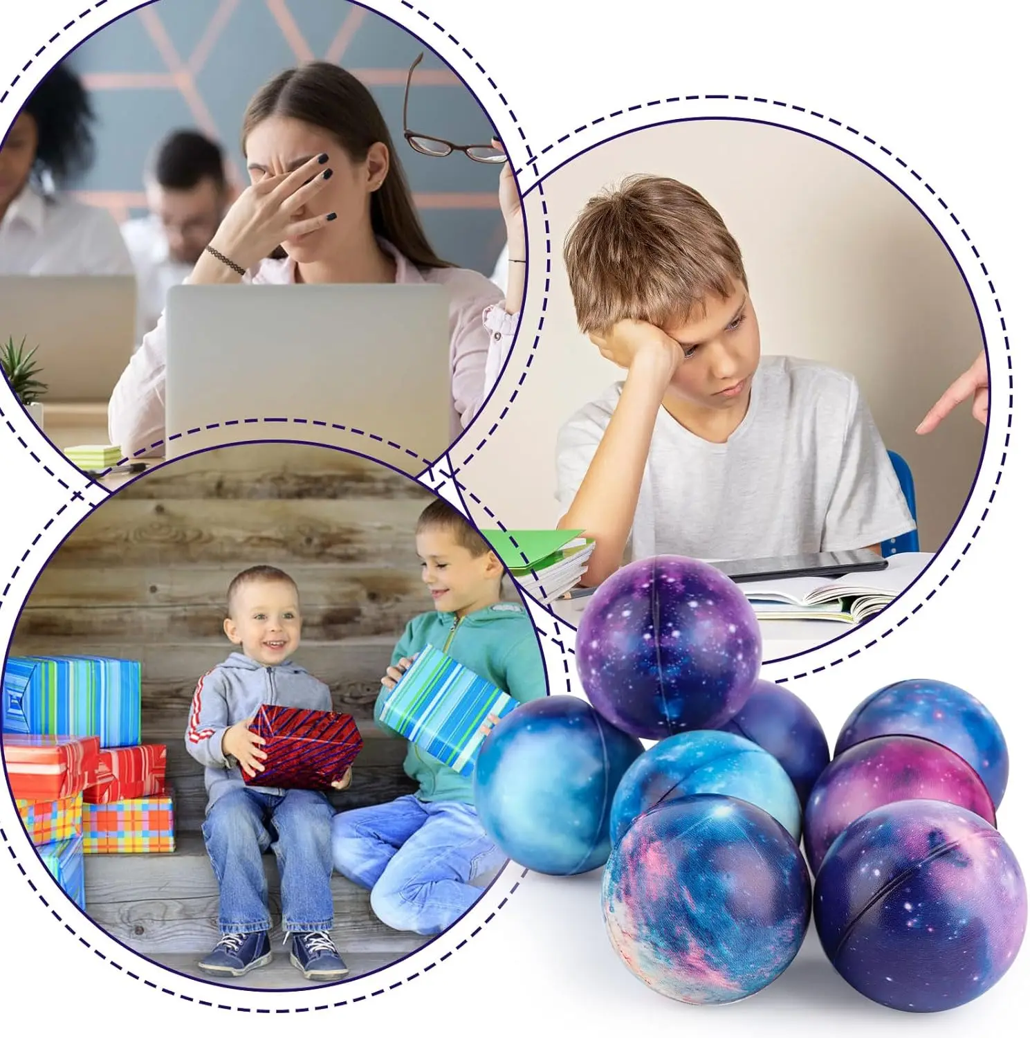 1-12PCS Stress Ball Fidget Toys Stress Relief PU Foam Squeeze Ball Hand Wrist Exercise Sponge Sensory Toys For Kids Adults Gifts thumbnail 6