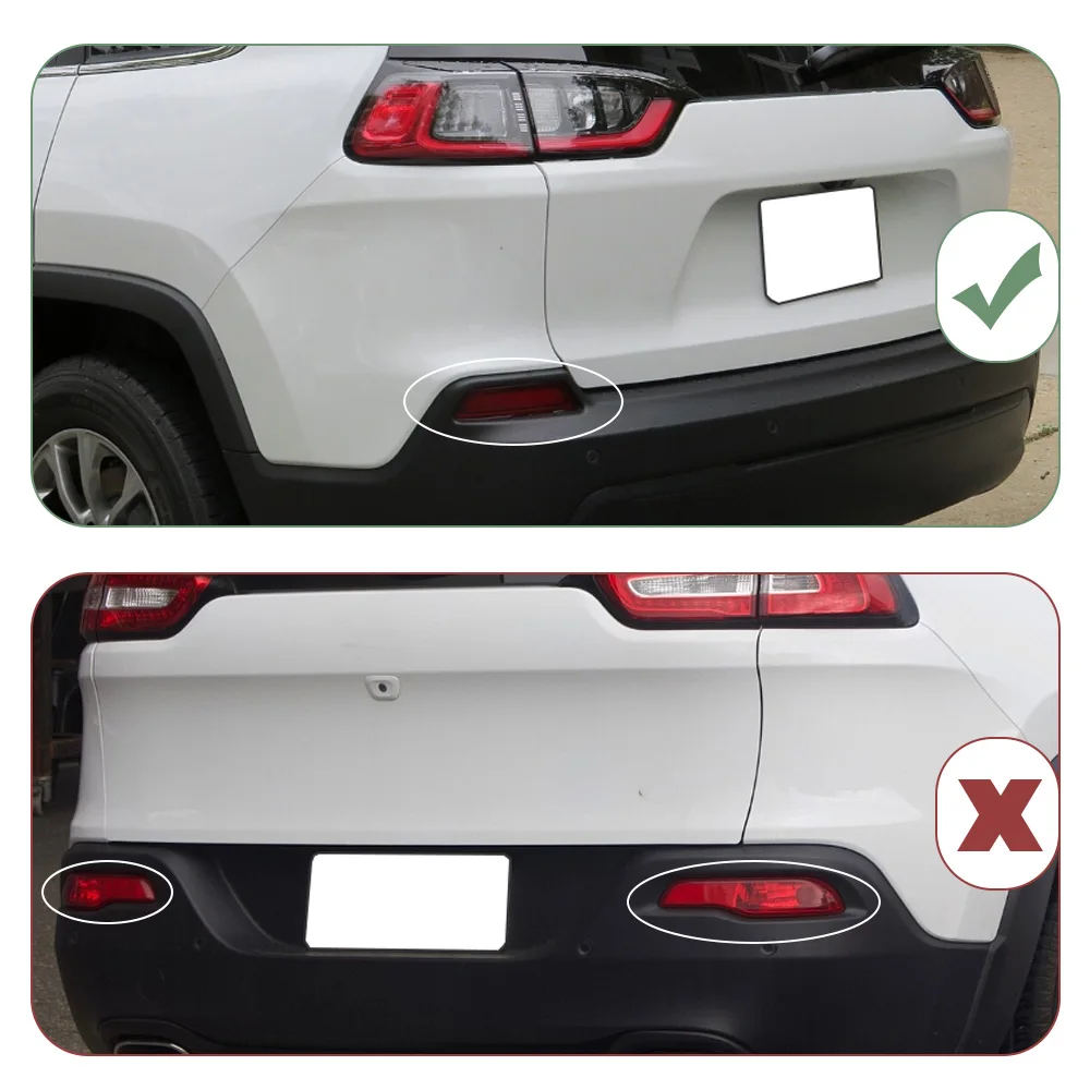 Car Rear Bumper Light For Jeep Cherokee (KL) 2019 2020 2021 2022 68275957AC 68275956AC Red / White Lights Fog Lamp thumbnail 3