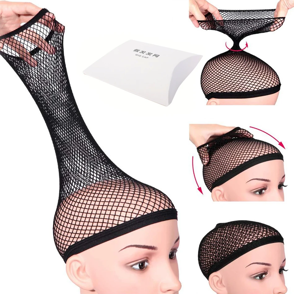 High Quality New Stretchable Elastic Hairnets Fashion Mesh Weaving Wigs Cap For Women Making Wig Tools thumbnail 3