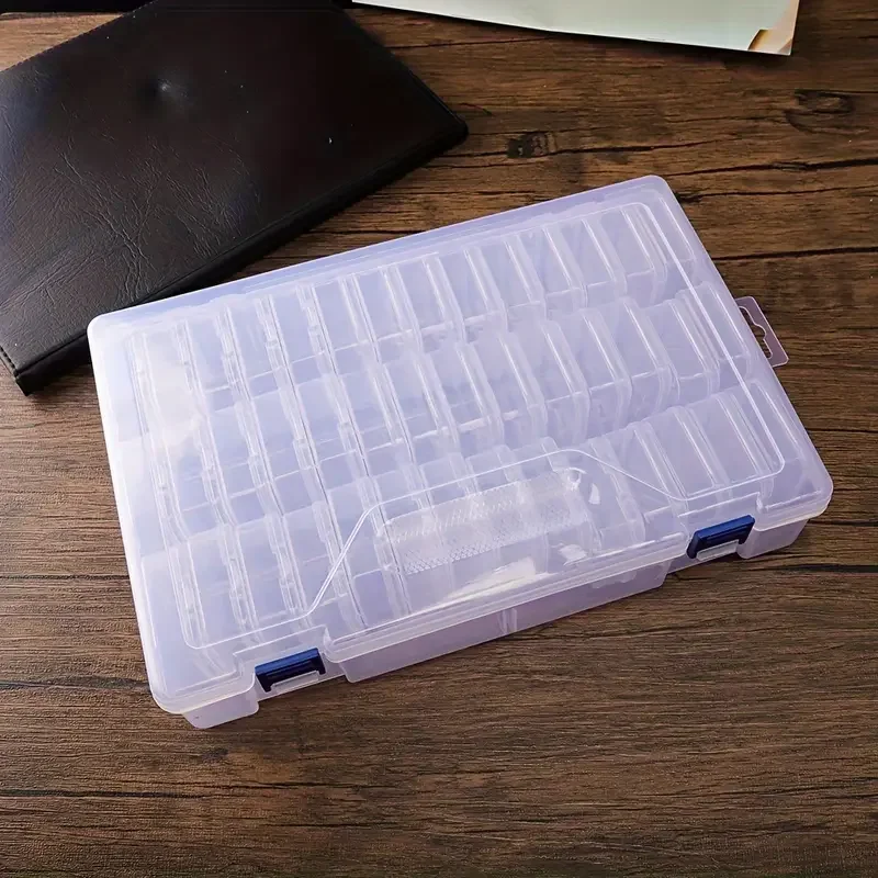 42-piece plastic transparent storage box set - individual snap-on lid containers, convenient handicraft organization box thumbnail 6