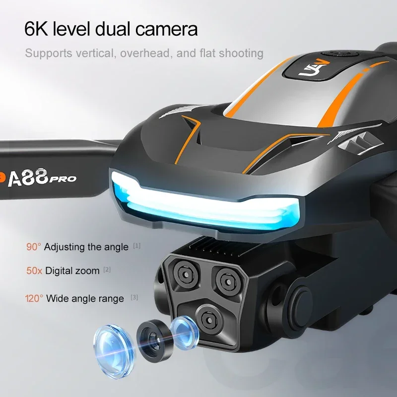 2026 A88 Drone 5G 8K Profesional GPS HD Dual Camera Aerial Photography 360° Obstacle Avoidance Flow Position Quadcopter 20000m thumbnail 2