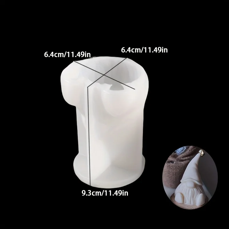 Father Christmas Silicone Candle Mould DIY Christmas Dwarf Plaster Resin Mould Clay Mould Epoxy Resin Mould Homemade Resin thumbnail 3