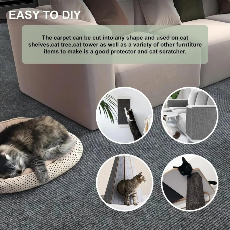 8 Sizes Couch Cat Scratch Guards Mat Cat Tree Scratching Scraper Claw Post Paw Sofa Protector Cats Scratcher Pet Home Furniture thumbnail 5