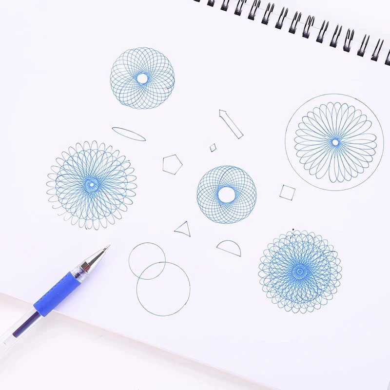 Children DIY Handmade Painting Template Drawing Toys Ruler Art Craft Creative Kids Educational Toy for Girls Boys Gift TMZ thumbnail 4