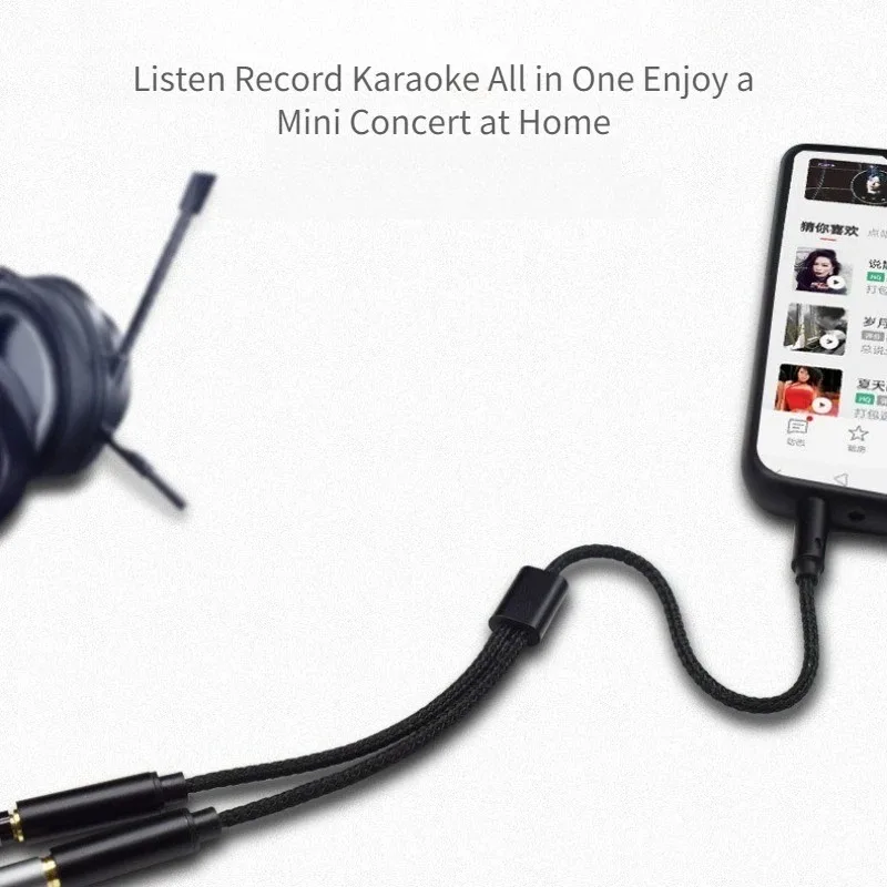 3.5mm Audio Splitter 1 Male To 2 Female Stereo Adapter Dual Headphone Earphone Sharing Connector Y Jack Accessory thumbnail 2