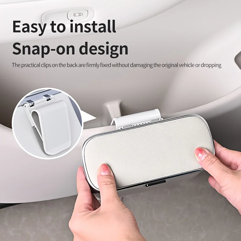 Multifunctional Car Trash Can with Lid Button, Hanging Storage Bin for Wet and Dry Use, Auto Interior Accessories, Organizer Box thumbnail 6