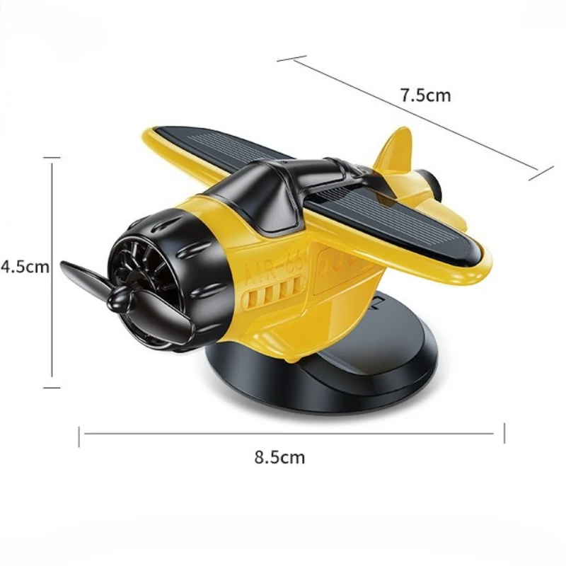 Solar-powered Airplane Ornament,360-degree Rotation, Car Dashboard Decoration,Kinetic Airplane Figurine,Car Interior Accessories thumbnail 2