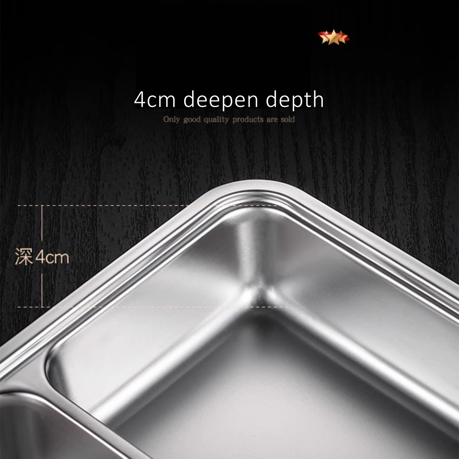 LFGB Certificate Pure 304 Stainless Steel Meal Box School Canteen 4 and 5 Grids Lunch Box Easily Clean Food Container with Cover thumbnail 5