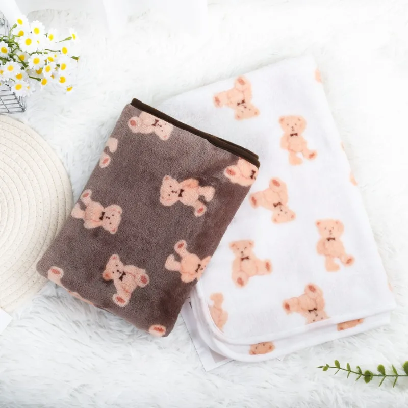 Soft Fluffy High Quality Pet Blanket Flannel Dog Sleeping Blanket Paw Print Pattern Pet Mat Warm Comfortable Blanket for Cat Dog thumbnail 5