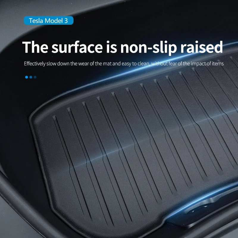 For Tesla 2024-25 Model3 Highland 3 front Rear Trunk Mat TPE Car Pads Waterproof Protective Trunk Mats thumbnail 5