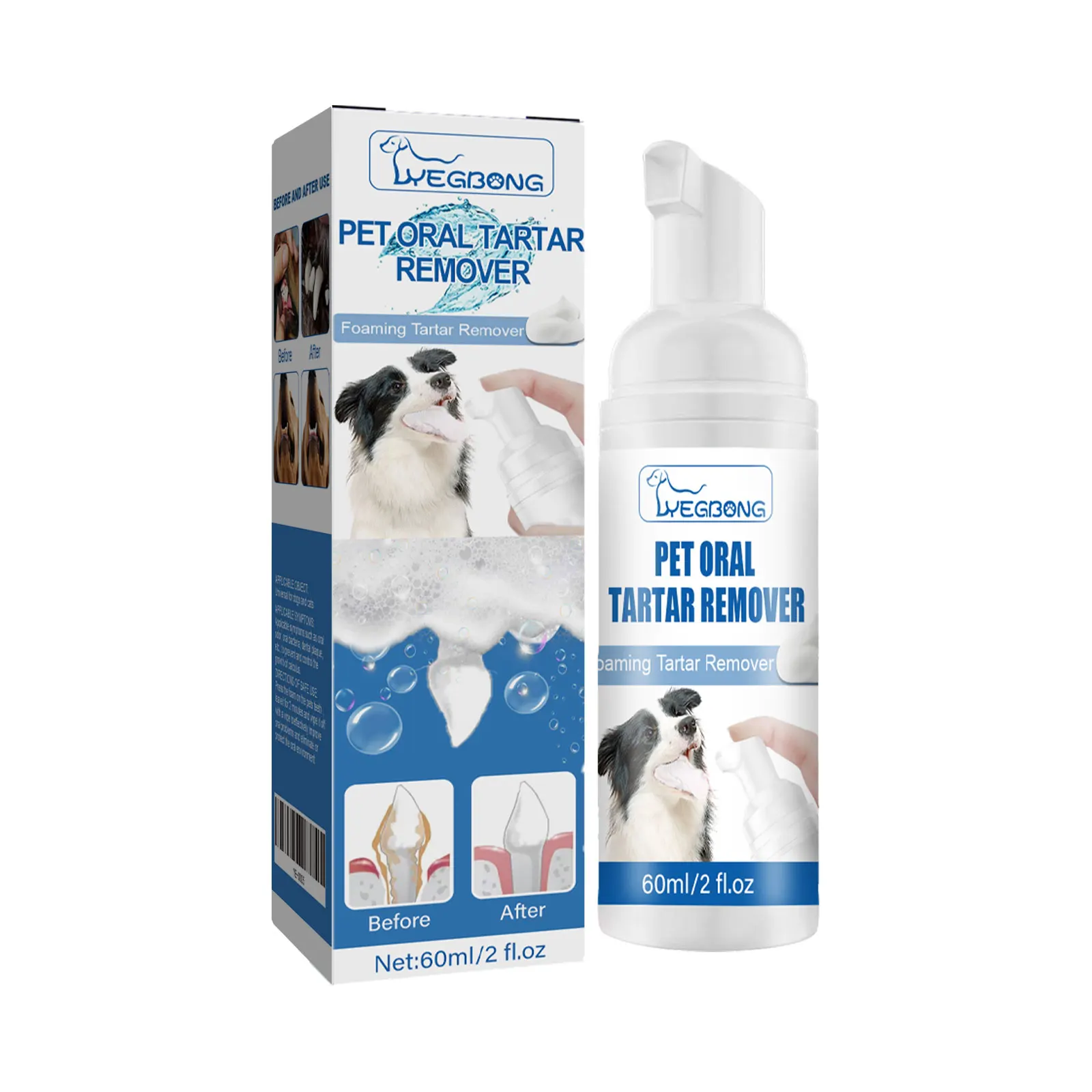 Pet Oral Tartar Remover Spray Deep Clenaing Yellow Teeth Eliminate Bad Breath Fresh Breath Whitening Teeth Pet Oral Foam Cleaner thumbnail 2