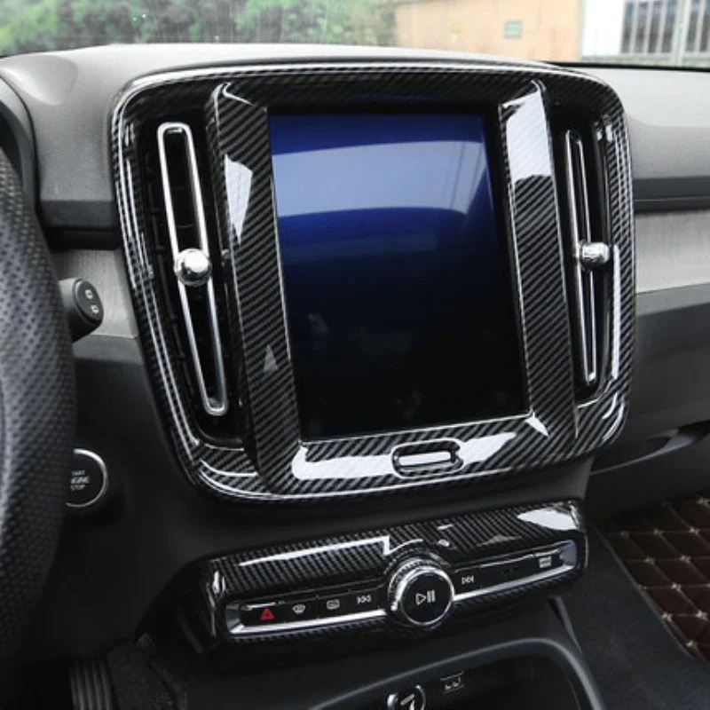 For Volvo XC40 2019 2020 2021 2022 Carbon Fiber Car Accessories window swtich cover gear shift panle cover air outlet cover LHD thumbnail 5