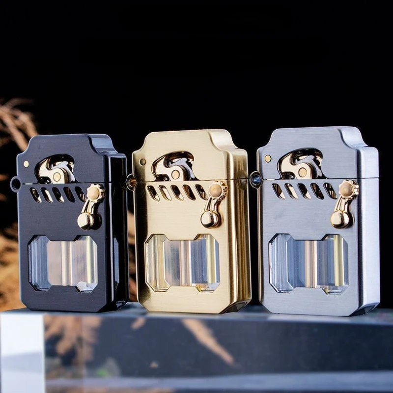 2026 Zorro Fuel Lighter New Creative Metal Windproof Cigarette Lighter Transparent Super Large Capacity High-end Men's Gift thumbnail 4