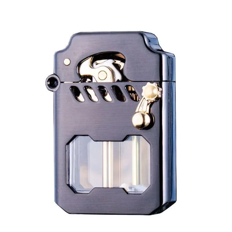 2026 Zorro Fuel Lighter New Creative Metal Windproof Cigarette Lighter Transparent Super Large Capacity High-end Men's Gift thumbnail 6