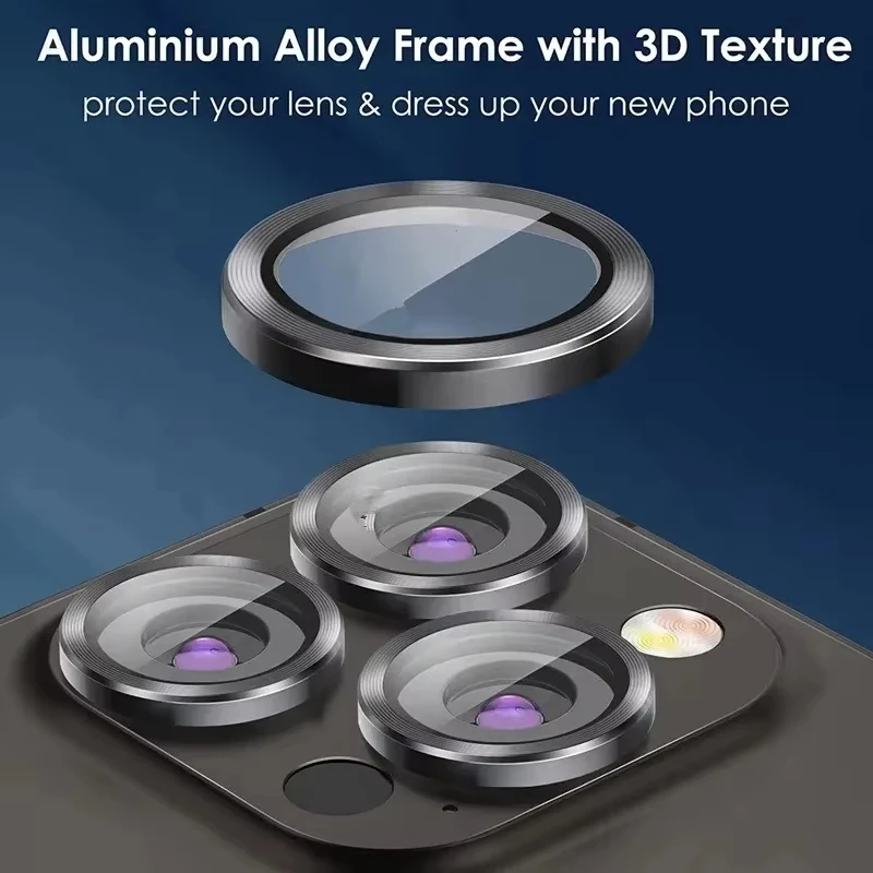 Metal Camera Lens Protector Glass For iPhone 16 17 15 13 11 12 14 Pro Max Air Back Lens Protection Film For iPhone 12 13 Mini thumbnail 2