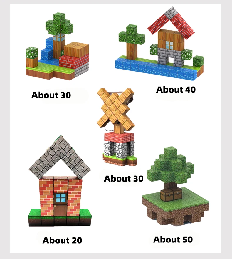 500PCS Magnetic Building Blocks Montessori STEM Educational Sensory Toys Mine World Magnet Cube Gifts For Kids Boys Girls thumbnail 3