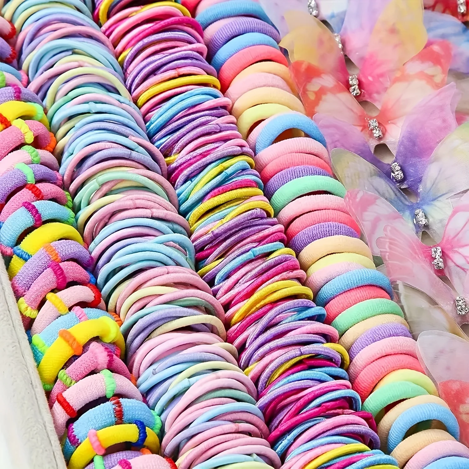 941 sets of colorful and cute outfits for girls | Includes various clips, hair ties, flowers, and double-layered bow headpieces thumbnail 5