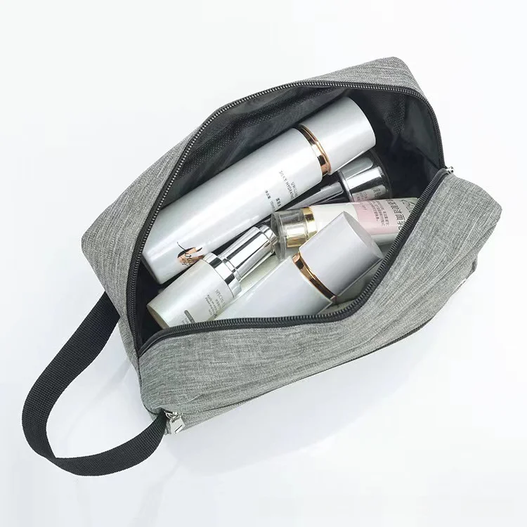Men Outdoor Travel Makeup Bag Portable Storage Handbag Cosmetic Organizer Toiletry Bag Nylon Material Wear Resistant thumbnail 3