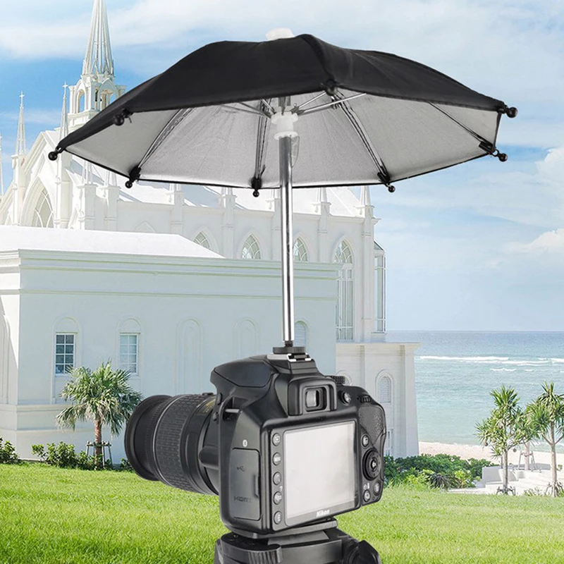 Black Dslr Camera Umbrella Sunshade Rainy Holder For General Camera Photographic thumbnail 6