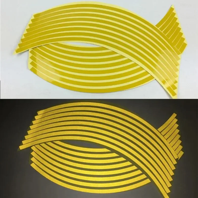 Car Styling Strips Reflective Motocross Bike Motorcycle Wheel Stickers and Decals 17/18 Inch Reflective Rim Tape thumbnail 4