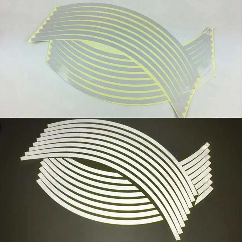 Car Styling Strips Reflective Motocross Bike Motorcycle Wheel Stickers and Decals 17/18 Inch Reflective Rim Tape thumbnail 6