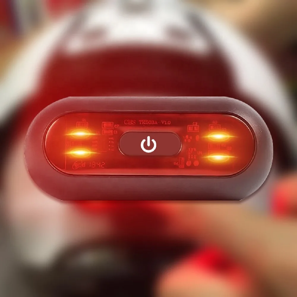 Rechargeable 4 Lamp Helmet Taillight Motorcycle Bicycle Helmet Taillamp Safety Signal Warning Lamp Waterproof Rear LED Light thumbnail 5