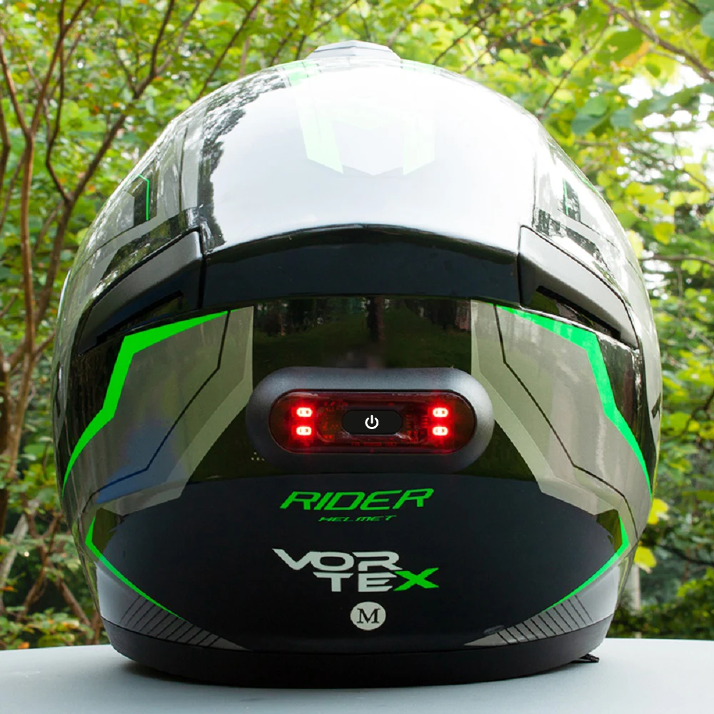 Rechargeable 4 Lamp Helmet Taillight Motorcycle Bicycle Helmet Taillamp Safety Signal Warning Lamp Waterproof Rear LED Light thumbnail 3
