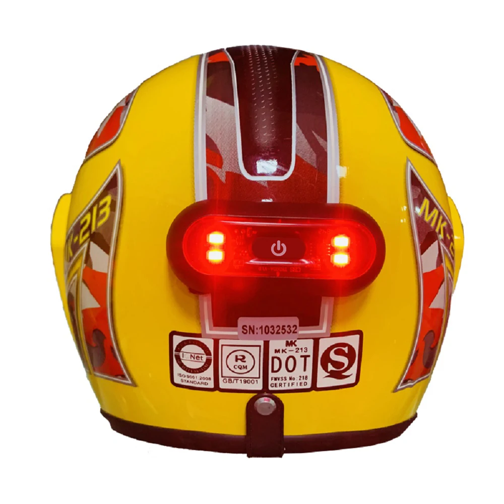 Rechargeable 4 Lamp Helmet Taillight Motorcycle Bicycle Helmet Taillamp Safety Signal Warning Lamp Waterproof Rear LED Light thumbnail 6