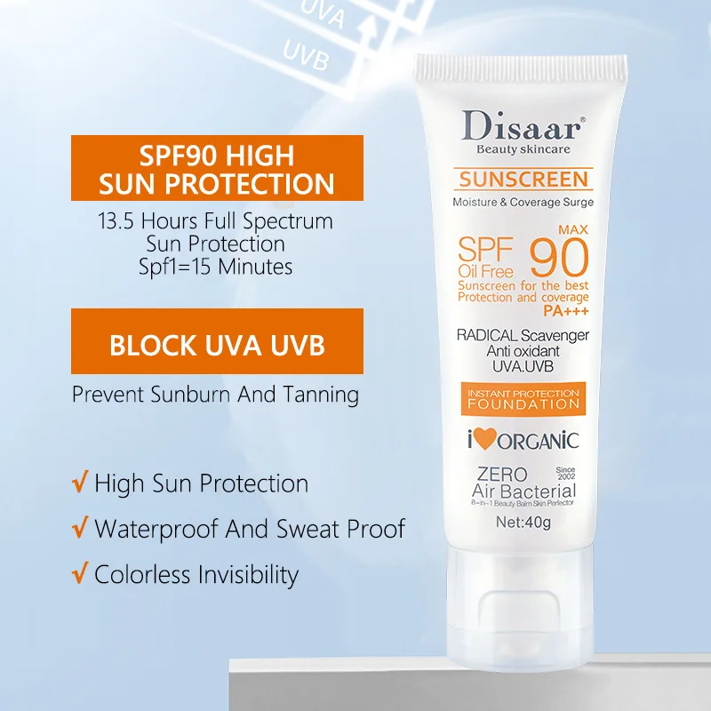 Sunscreen SPF90+ UV Radiation Protection Lsolation Whitening Moisturizing Brightening Face Body Arms Thighs Sunblock Skin Care thumbnail 4