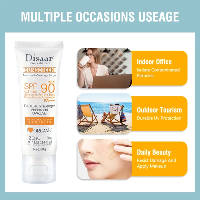 Sunscreen SPF90+ UV Radiation Protection Lsolation Whitening Moisturizing Brightening Face Body Arms Thighs Sunblock Skin Care thumbnail 6