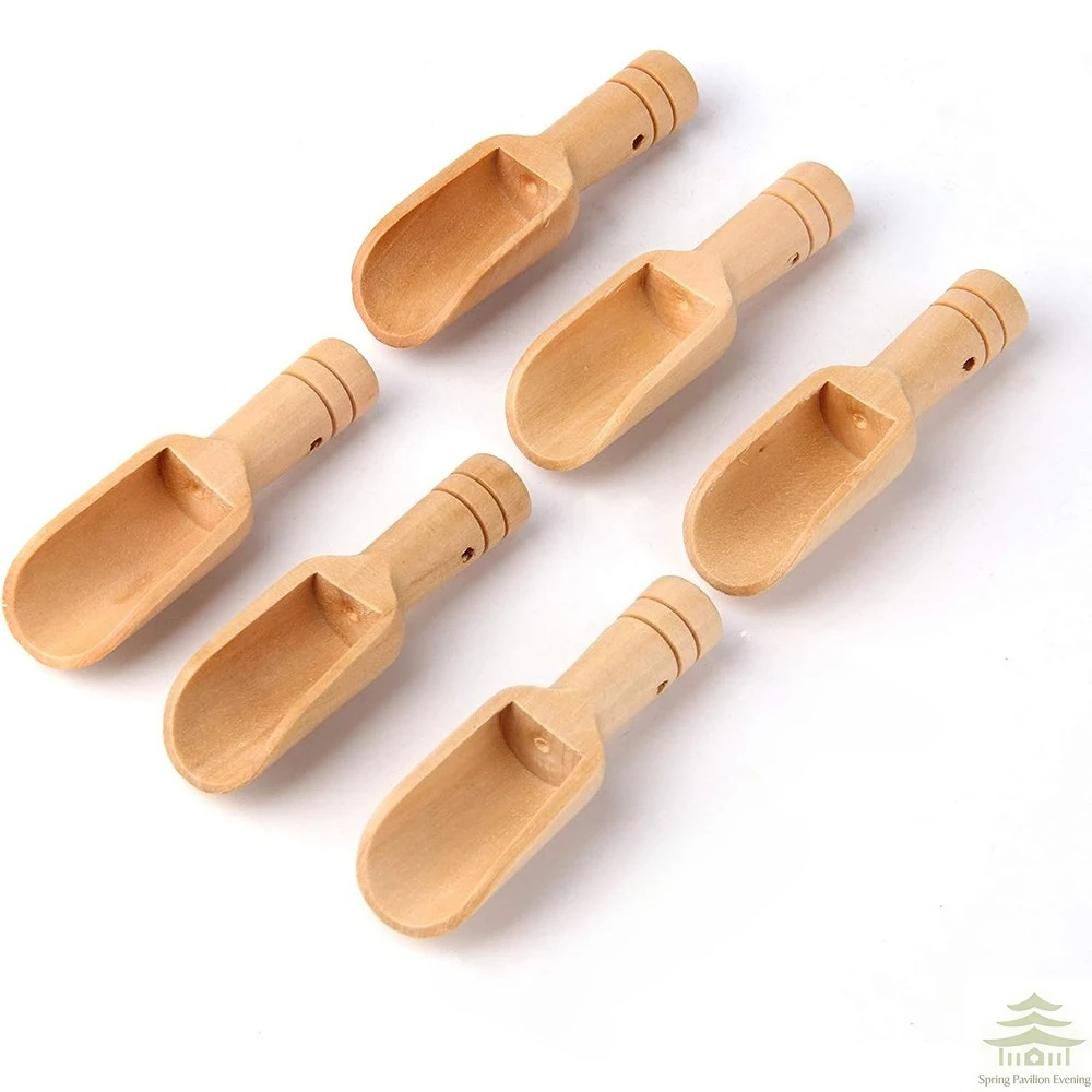 10/30/50/100pcs Coffee Mini Wooden Spoon Bath Salt Spoon Wooden Candy Spoon Laundry Detergent Spoon Set Baby Spoon Kitchen