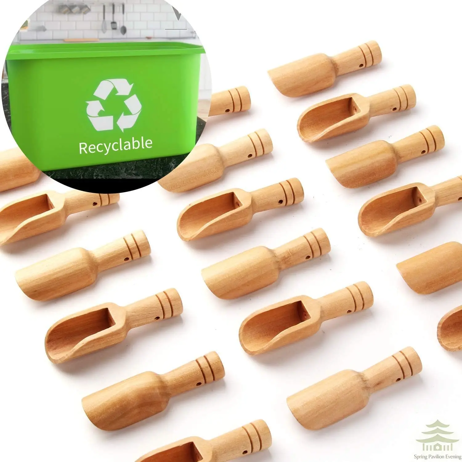 10/30/50/100pcs Coffee Mini Wooden Spoon Bath Salt Spoon Wooden Candy Spoon Laundry Detergent Spoon Set Baby Spoon Kitchen thumbnail 4