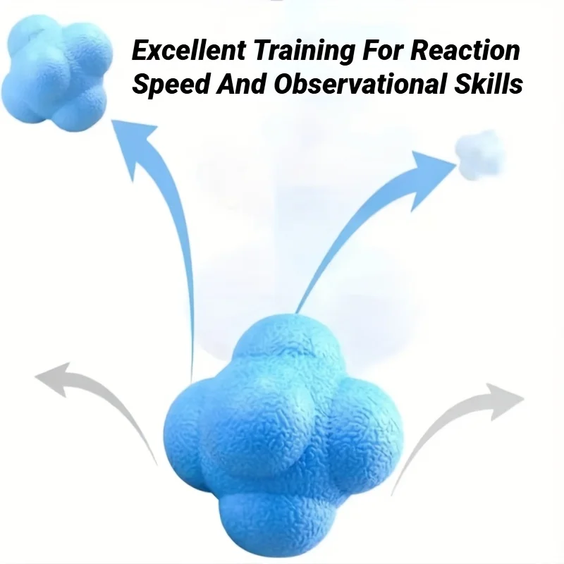 Hexagonal Reaction Ball Fitness Sport Speed Agility Reflex- Skills Training Unpredictable Outdoor Fun Toys thumbnail 4
