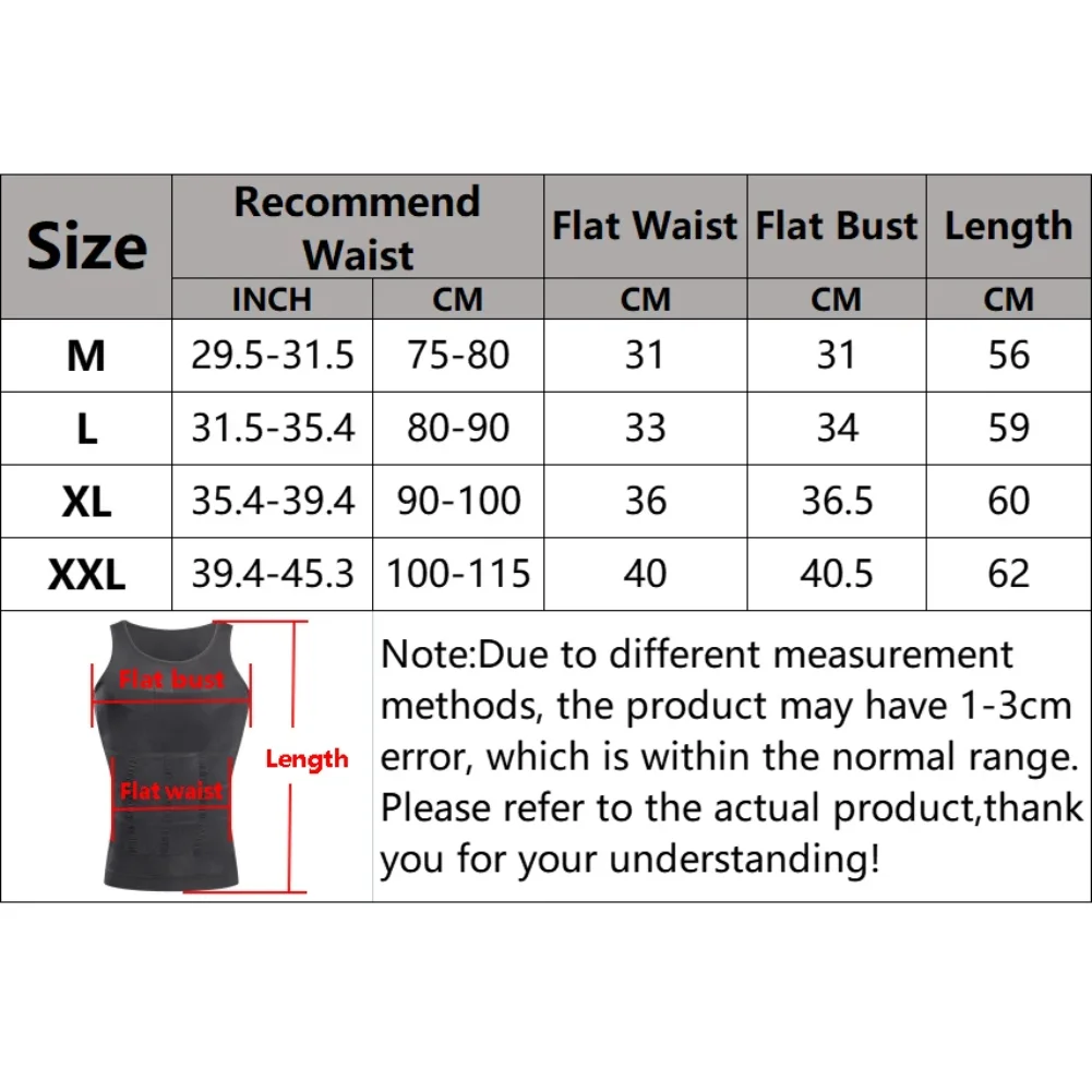 Men Body Shaper Slimming Compression Vest Undershirt Seamless Waist Trainer Tank Top Belly Control Weight Loss Shapewear thumbnail 6