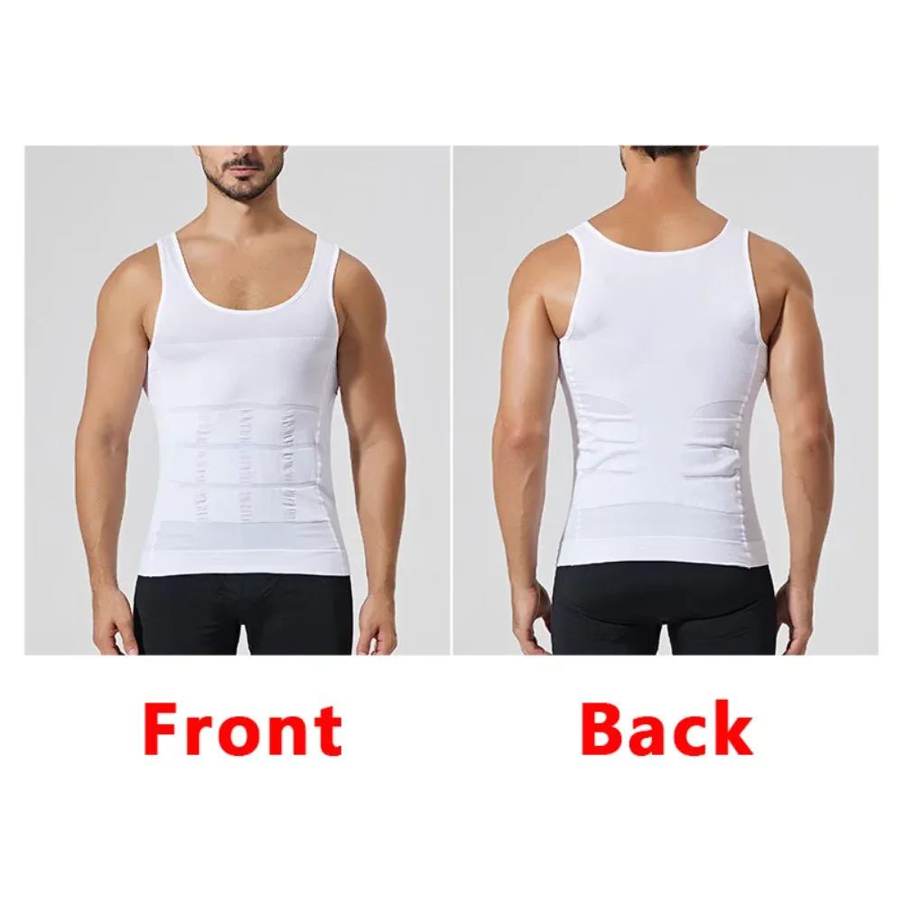 Men Body Shaper Slimming Compression Vest Undershirt Seamless Waist Trainer Tank Top Belly Control Weight Loss Shapewear thumbnail 3
