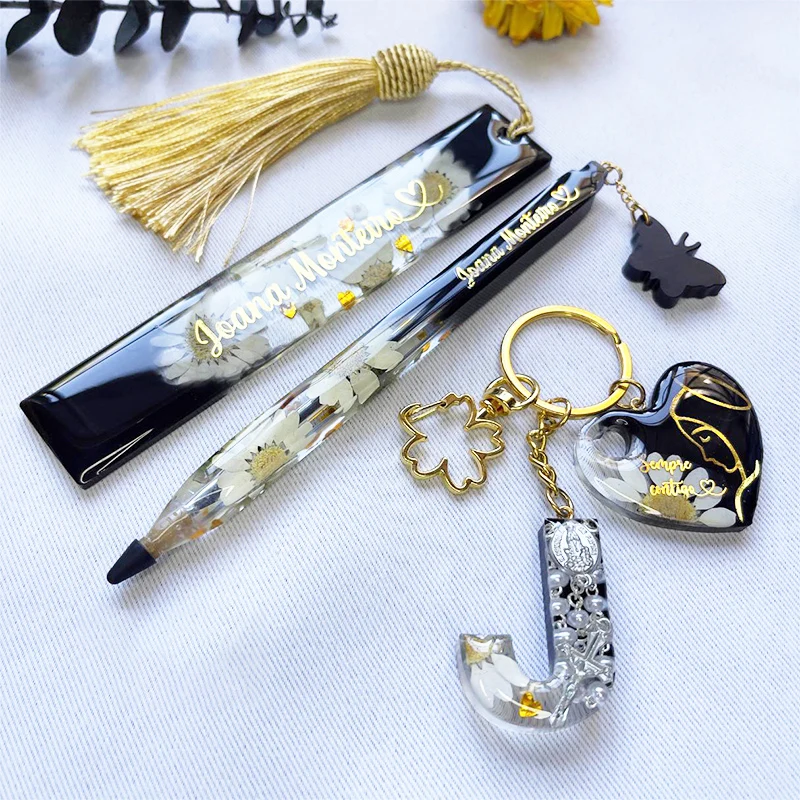 Transparent Pen and Bookmark Silicone Mold Set Epoxy Resin Casting Molds DIY Crystal Handmade Stationery Craft Supplies thumbnail 3