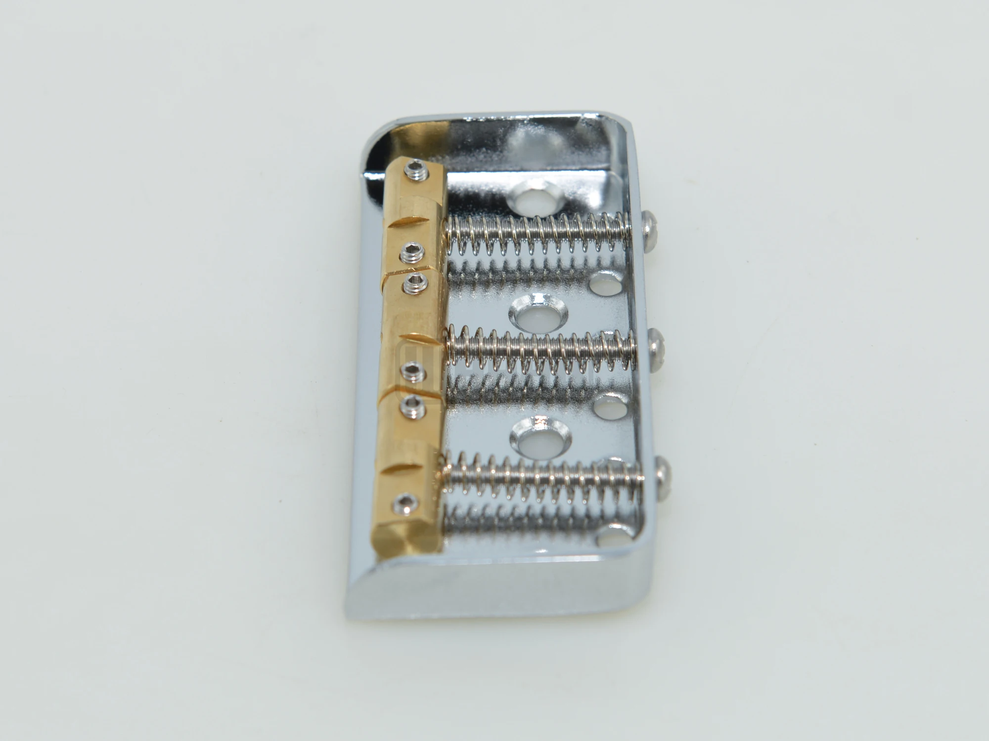 1 Set Short Bridge Set with 3pcs Brass Saddles Bridge String Length Compensation for Vintage Tele Electric Guitar thumbnail 2