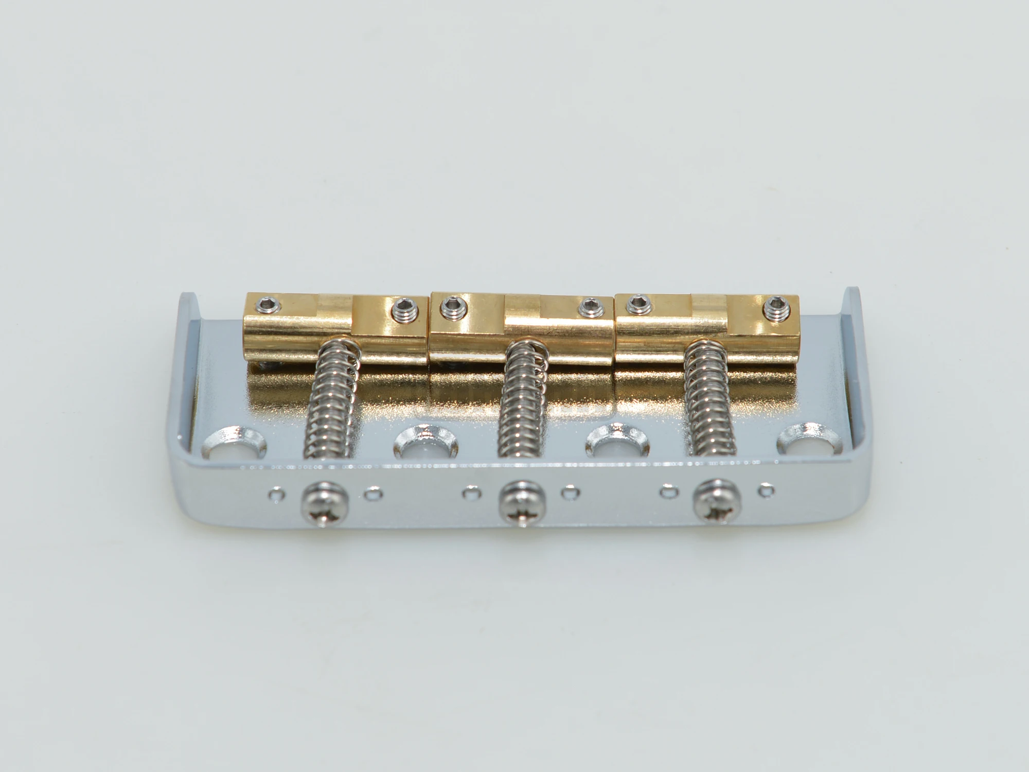 1 Set Short Bridge Set with 3pcs Brass Saddles Bridge String Length Compensation for Vintage Tele Electric Guitar thumbnail 4