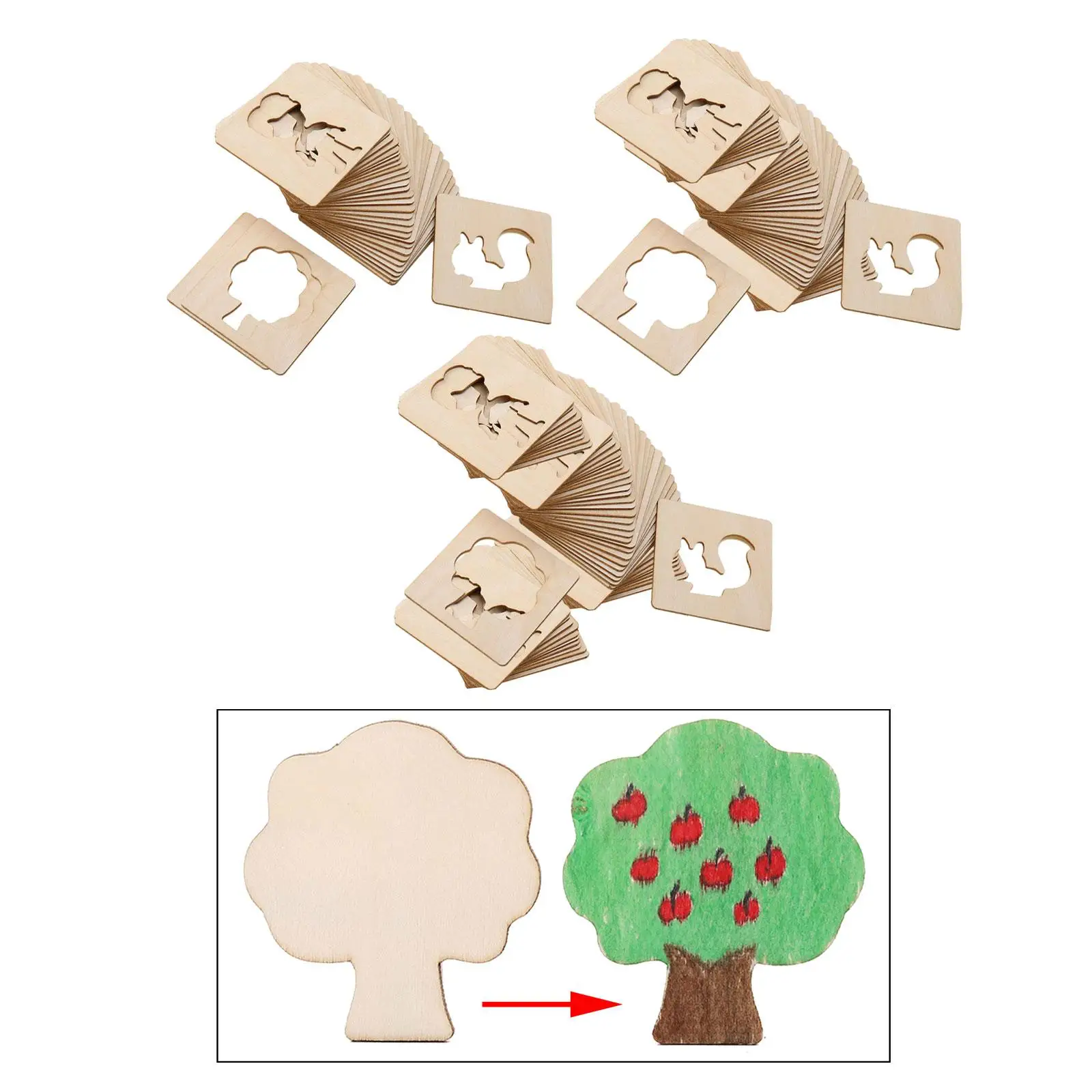 Kids Drawing Stencils Painting Tool Chalk Stencils for School Supplies Arts Crafts Classroom Paint, Draw, Spray Toddlers thumbnail 3