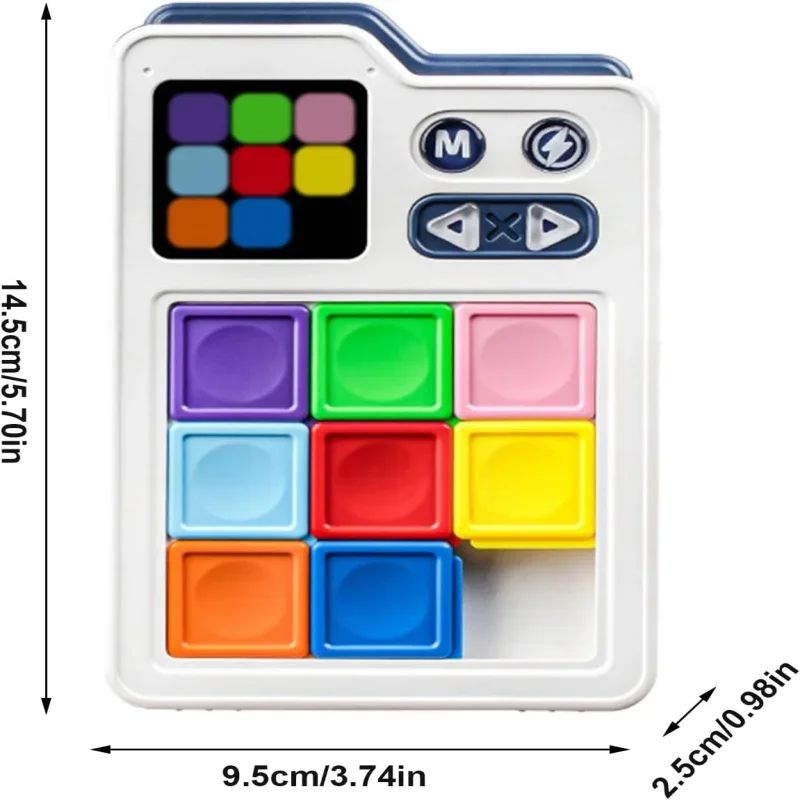 Training Puzzle Three Play Modes Levels Easy to Operate Pocket Electronic Slide Block Game Brain Logical Thinking Challenge Toys thumbnail 6
