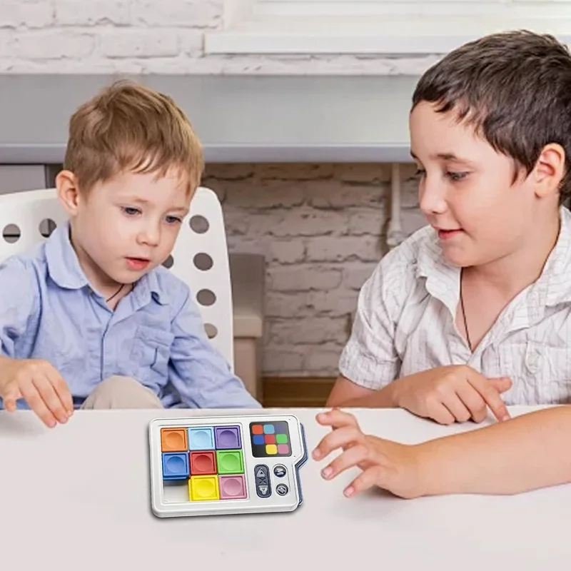 Training Puzzle Three Play Modes Levels Easy to Operate Pocket Electronic Slide Block Game Brain Logical Thinking Challenge Toys thumbnail 5