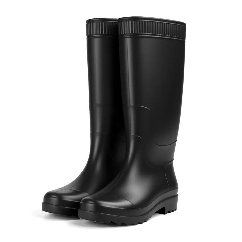 Men's Fashionable Long Tube Rain Boots Anti-Slip Waterproof Wear-Resistant Outdoor Fishing Car Wash Thick Bottom Shoes thumbnail 5