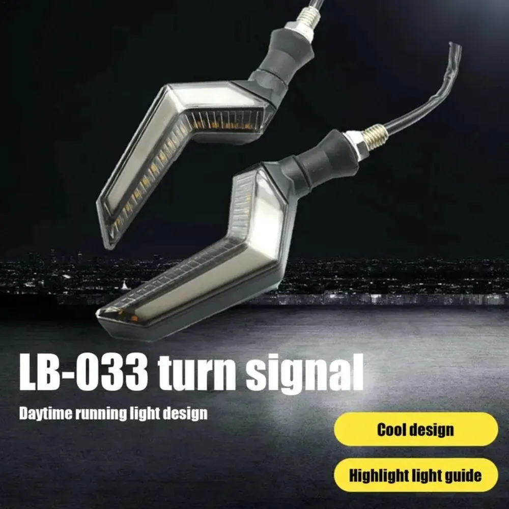 Motorcycle Indicators Scimitar-Shaped Design Daytime Motorbike Lights Motorcycle Modification Turn Signal Light Indicators For thumbnail 3