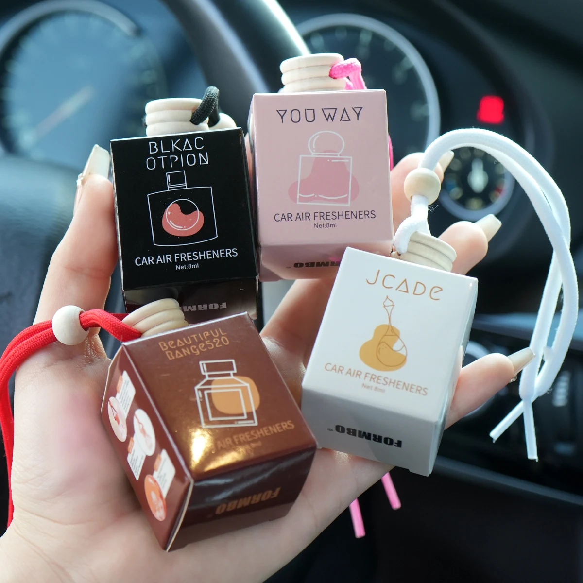 4pcs Hanging rope car perfume, car fragrance to remove odor, lasting fragrance car special fragrance thumbnail 6