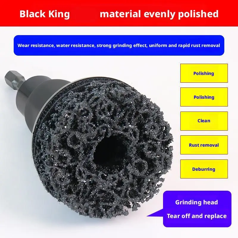 Wheel Hub Cleaning Kit Brake Disc Rust Removal Tool Grinding Heads&Polish Pads for Wheel Stud Resurfacing Lug Nuts Cleaning thumbnail 4